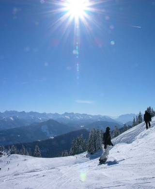 Snowboarden in Oberbayern