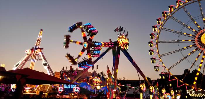 Jahrmarkt in Rosenheim in Bayern